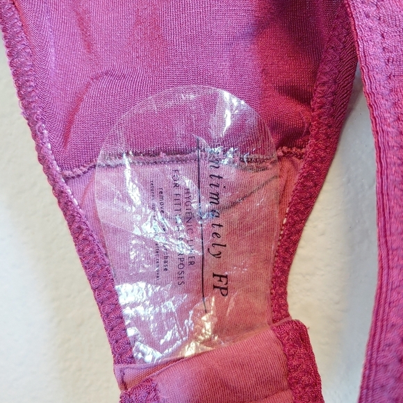 Intimately Free People Metallic Burgundy Turnt Thong Bodysuit Sz S - Picture 7 of 9